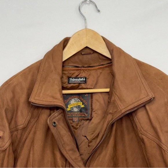 Vintage Wilson’s Brown leather bomber jacket men’s M THINSULATE Adventure Bound - Picture 3 of 9